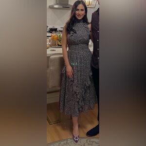 Elegant Purple and White Women’s Floral Dress